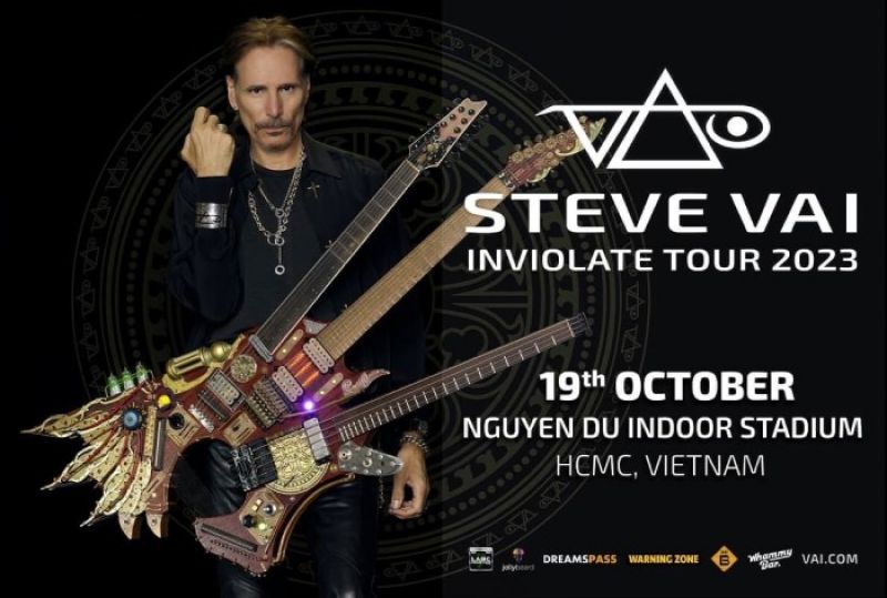 Huyền thoại guitar – Steve Vai lần đầu biểu diễn tại Việt Nam