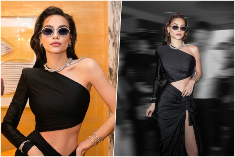 Hồ Ngọc H&agrave; diện trang sức tiền tỉ tại sự kiện