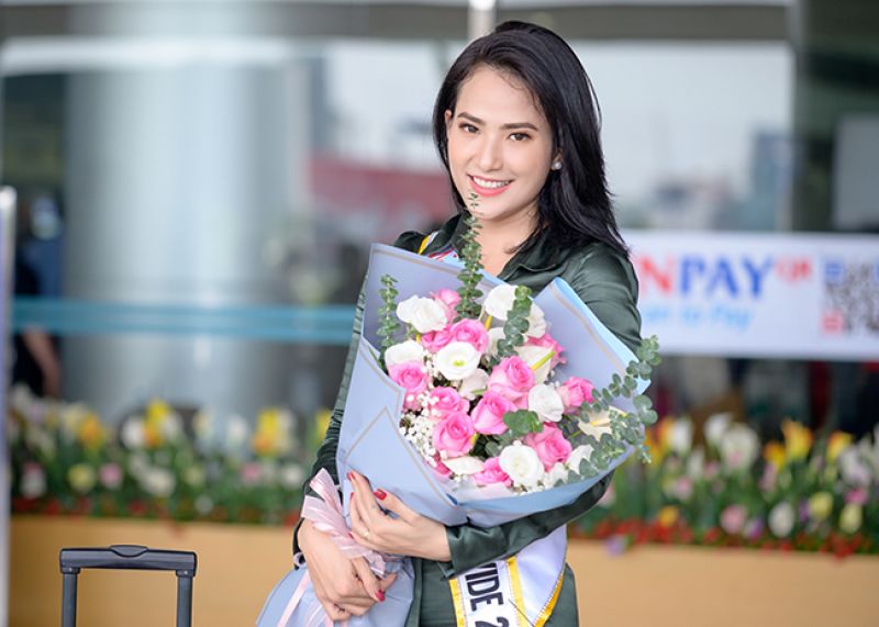 L&ecirc; Vũ Ho&agrave;ng Hạt l&ecirc;n đường đi thi "Mrs Worldwide 2019"